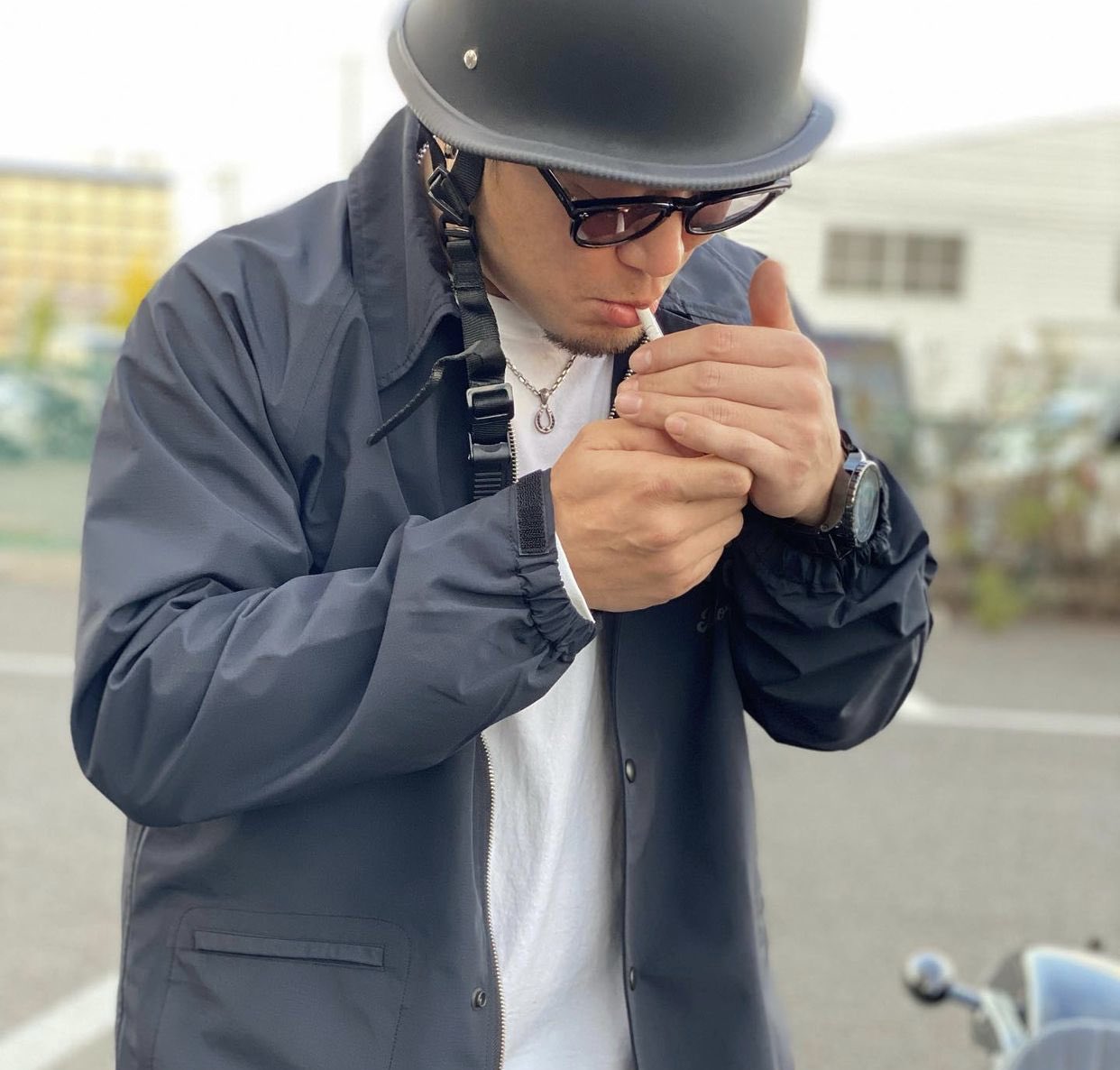 ろら　BILL’S WHEELS フーデッドウィンドブレーカー アメリカ発 】 BILL'S WHEELS フーデッドウィンドブレーカー