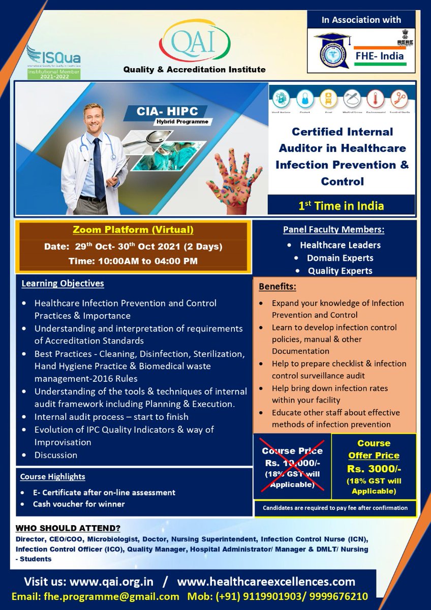 orbitonbiomed's tweet photo. Quality and Accreditation Institute (QAI)
This course is available on:
#Zoom_platform
#Virtual_classes
#orbitonbiomedical
"A COMPLETE HEALTHCARE SOLUTION" https://t.co/3Hmrw5lcN0 https://t.co/4aAmBZDHEH