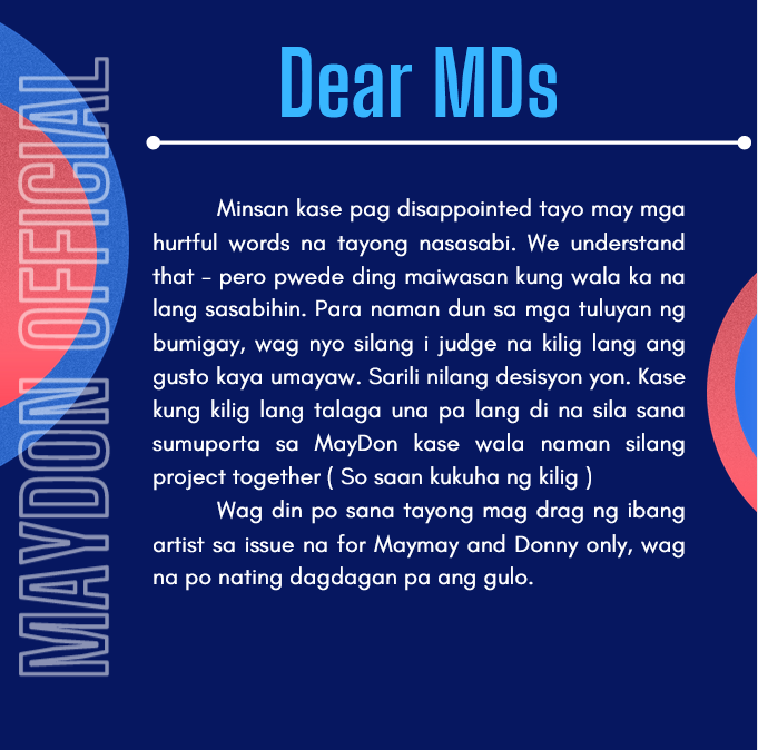 MultiFanMMDP's tweet photo. Good Evening MDs!

#MayDon
@maymayentrata07
@donnypangilinan
#MaymayEntrata 
#DonnyPangilinan https://t.co/yUQPEKcV8R