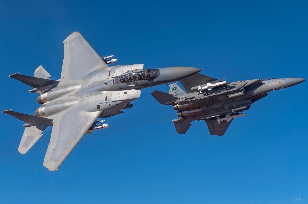 F-15SAs armed with AGM 84L Harpoon missiles