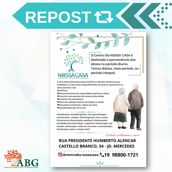 abgeronto's tweet photo. Conheçam mais sobre essa modalidade de serviço!
Desejamos todo o sucesso para nossas colegas!
#ABGeronto #gerontologia #centrodia https://t.co/iYDfRQ1XnT