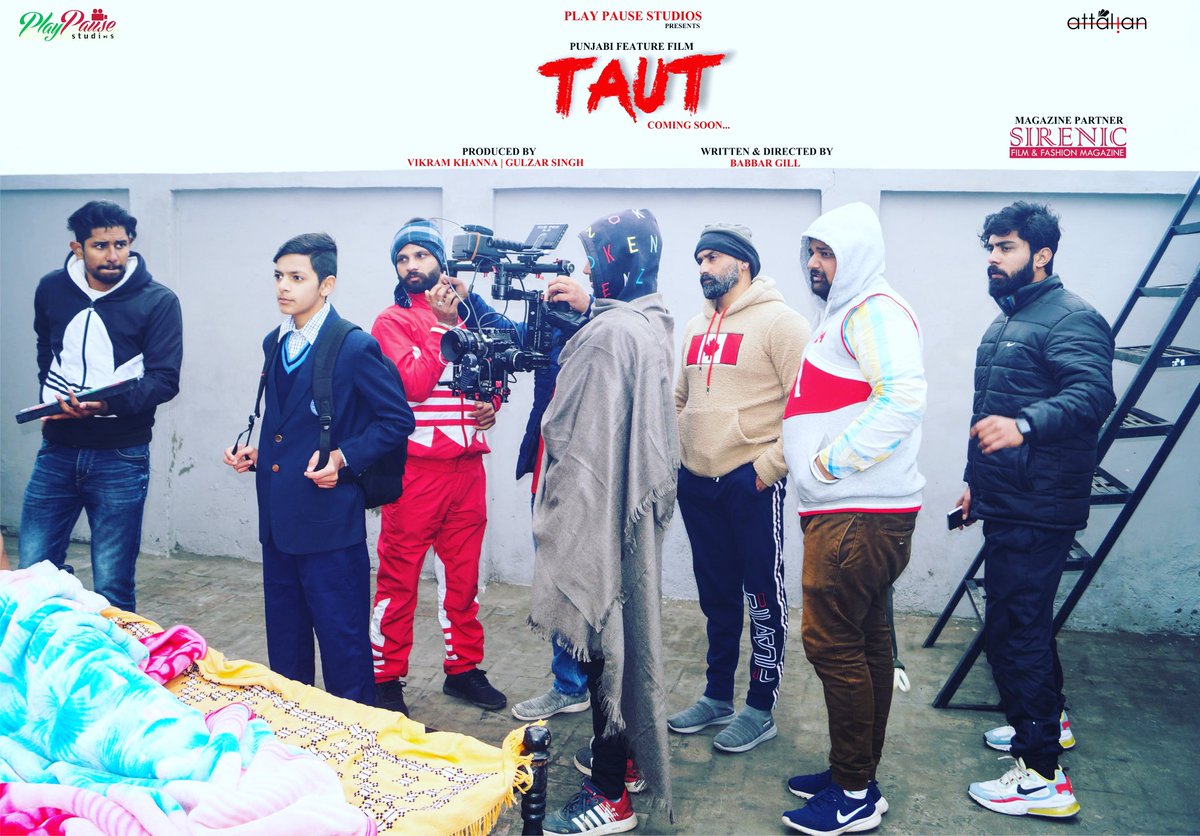 studioplaypause's tweet photo. Play Pause Studios Movie “TAUT” Coming Soon. 
Writer &amp; Director Babbar Gill
Produced by: Vikram Khanna &amp; Gulzar Singh. Action Director:- Vijay Lama. 
DOP: Kamal Hans  
Post Production:- Trisha Studios

 #film #punjab #punjabifilm #punjabifilms #productionhouse #playpausestudios https://t.co/OgaVm2hVp0