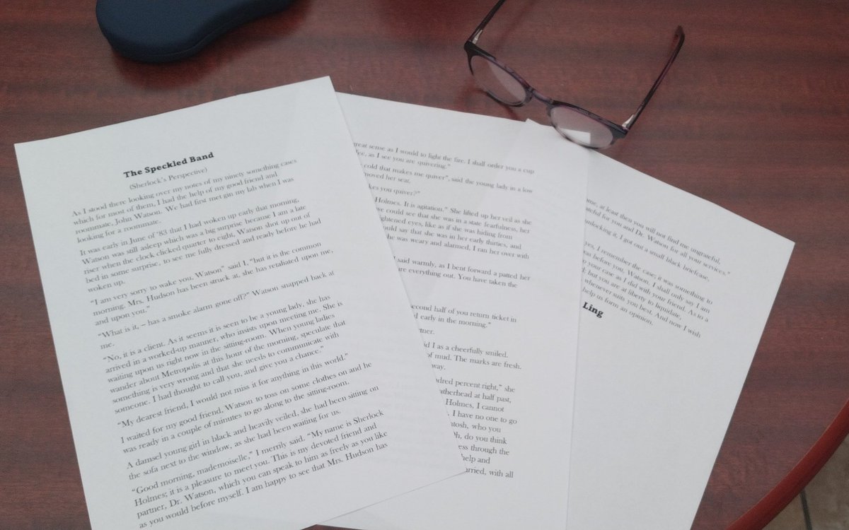 CharlotteALing1's tweet photo. This is my homework, for English. I have done the Speckled Band but in Sherlock's Perspective, it was a really good homework task to do!!!
@MissAkhtar4 
@MrsEMEnglish1 
@AldersleyEng 
@miss_kdunn https://t.co/GgQUXzF6G0