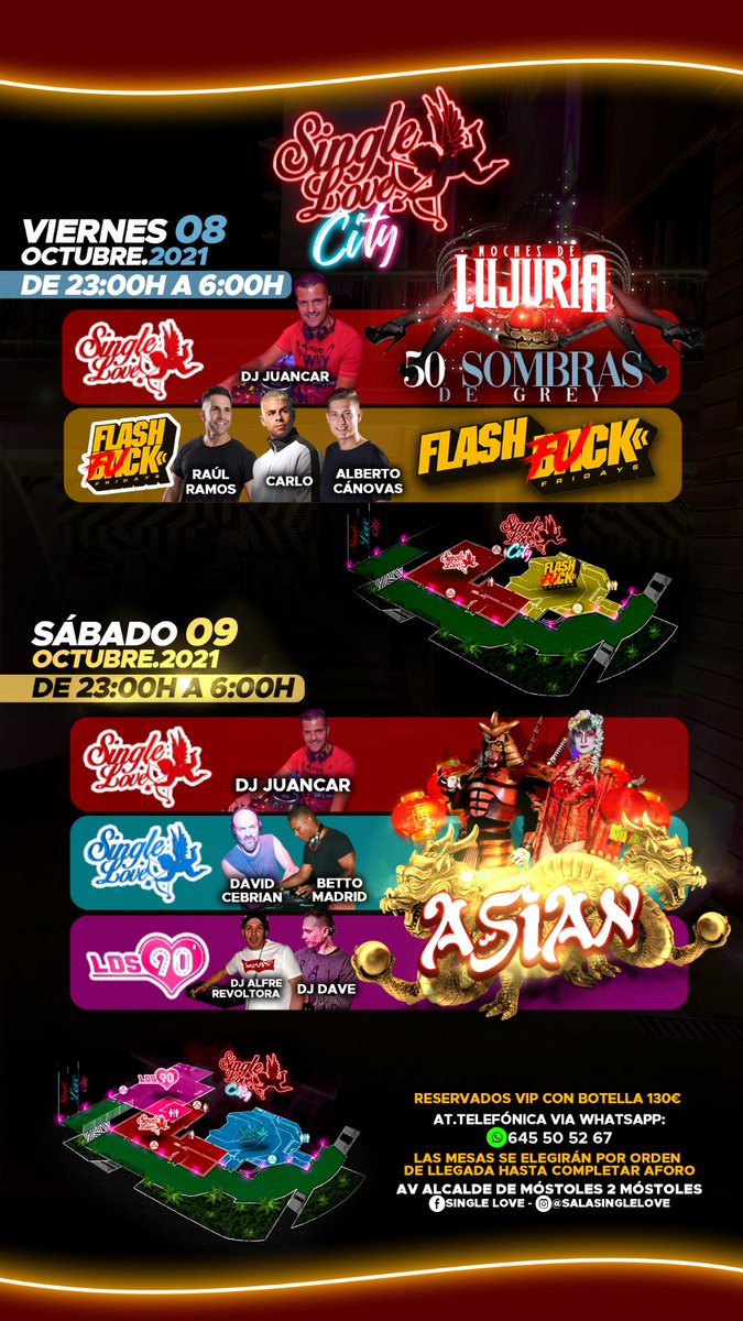 SalaSingleLove's tweet photo. Un fin de semana acaba, pero otro comienza casi sin darte cuenta. ¡Ya tenemos organizada la programación para el próximo Viernes y Sábado! ¿Te lo vas a perder? 😜 https://t.co/1pkpyZzBVY