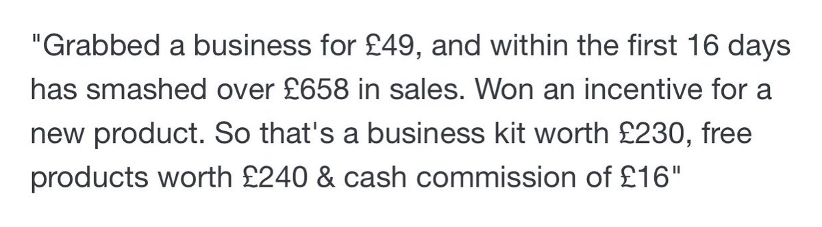AntiMLMwriters's tweet photo. Here is the trap of #MLM dressed up as success in #BSAH. Anyone else just seeing the £16 commission for 2 weeks slogging away at #BodyShopatHome? But of course it’s not £16 because costs need to come off that £16. #directselling @thedsauk #antimlm #networkmarketing https://t.co/pC9RlCVVMF