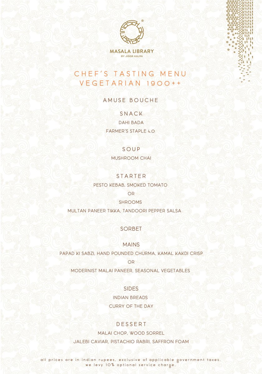 Velvetyvirgo's tweet image. Had this amazing tasting menu at @MasalaLibrary at BKC. My first fine dine experience. #sundaylunch #omnom #masalalibrary #jiggskalra #bkc #finedine #mumbai #tastingmenu