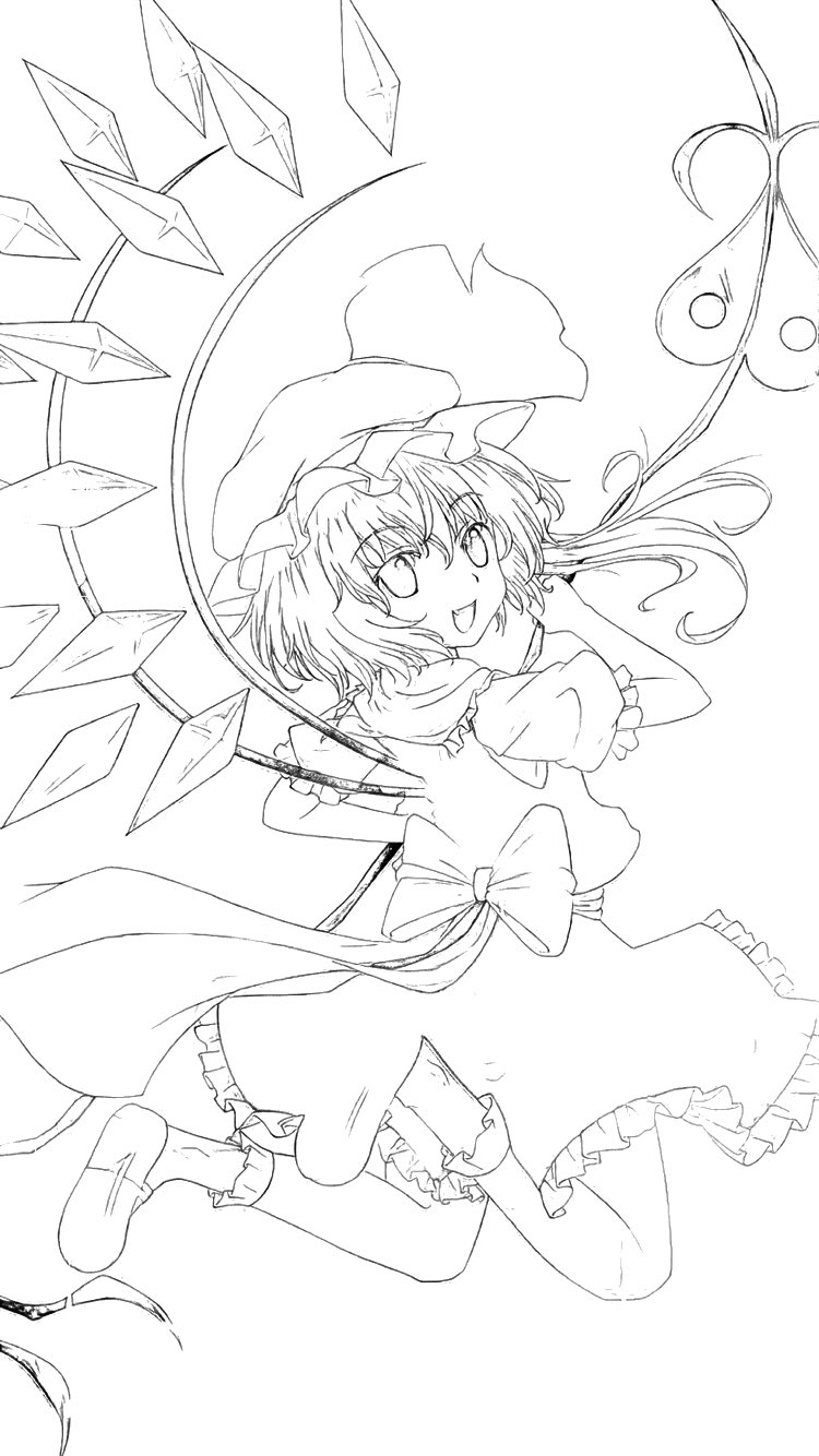神ƒƒ 狐月 フラン 線画イラスト 下絵 T Co Op0cttjbos Twitter