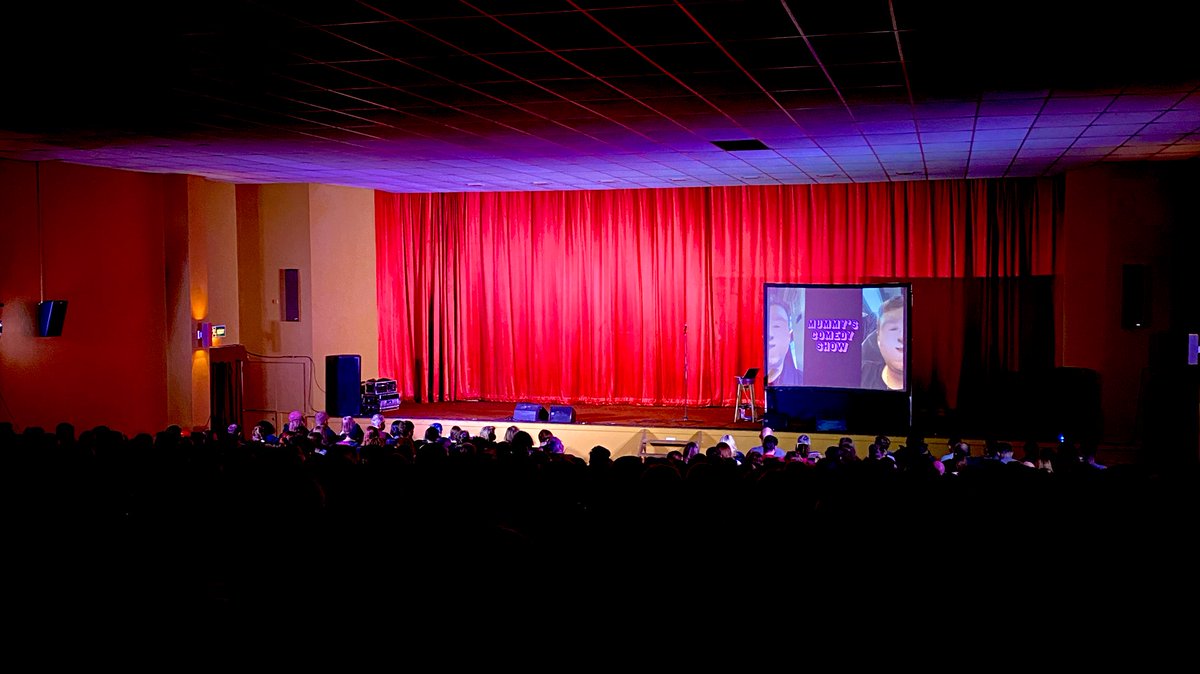 Full house ready for <a href="/joelycett/">Joe Lycett</a> @AberComedyFest