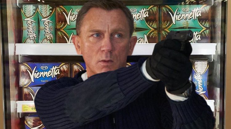 FakeShowbizNews's tweet photo. Movie fans hit out at “excessive” product placement for Walls Viennetta in new Bond film ‘No Time To Die’ https://t.co/m3olYKFWHH