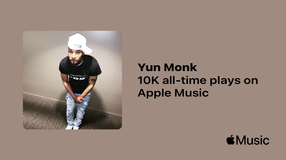 real_monki's tweet photo. Just passed a new Milestone on @AppleMusic. Thanks for listening!
https://t.co/b4oqdxql6H https://t.co/3EQ3AzAvf0