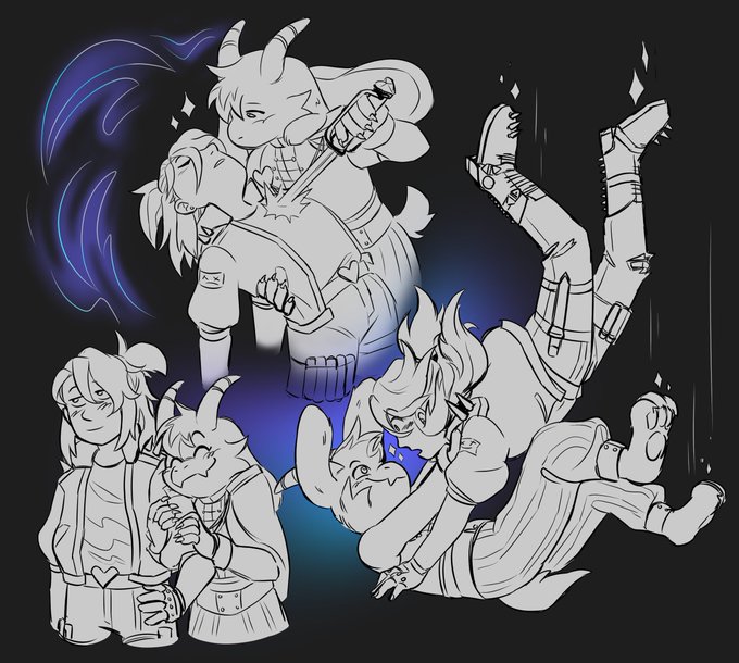 sketch page comm for @/borzoidamien !!! i had a lot of fun with this one 