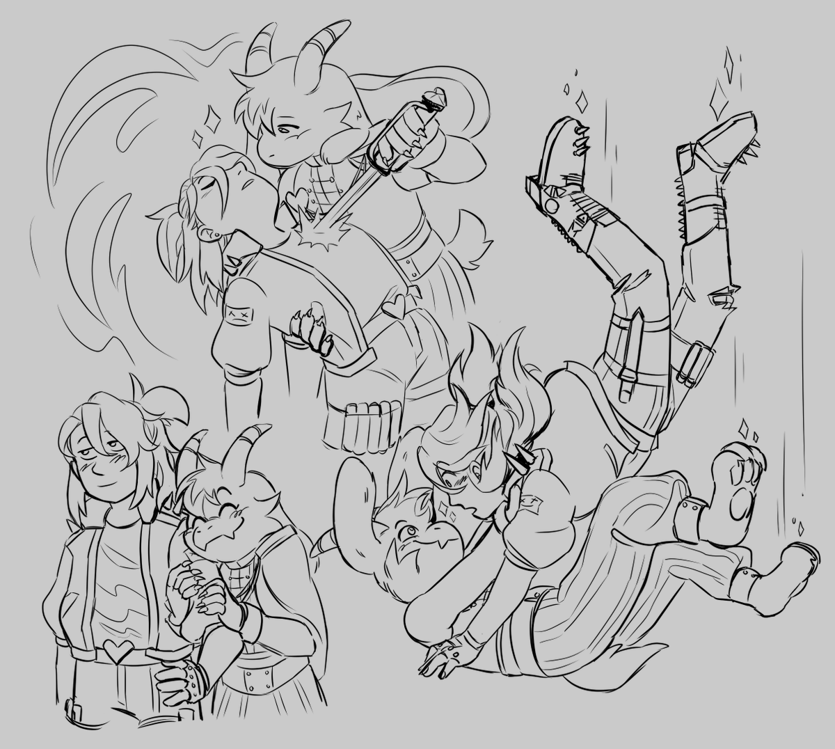 sketch page comm for @/borzoidamien !!! i had a lot of fun with this one