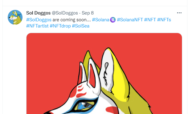 SolDoggos's tweet photo. Today we experienced an attack from a fake copycat project that claims they are us. A couple of facts:
- Our first Sol Doggo tweet was on Sep 8, their was on Sep 27 (you can easily check that for yourself)
- They have like 90 people in their Discord
#SolDoggos
1/2 https://t.co/GMip5gR9If