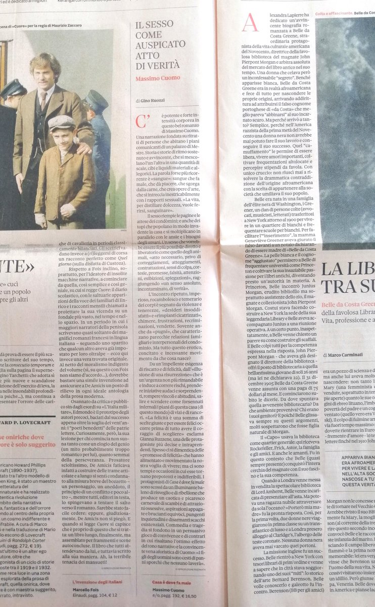 "Commedia e tragedia si fondono in un persuasivo gioco di convivenze e di contrari in cui risaltano l'ottimo effetto del tono narrativo e la convincente vena aforistica". Sul <a href="/sole24ore/">IlSole24ORE</a> di oggi la splendida recensione del prof. Gino Ruozzi a "Casa è Dove fa Male".