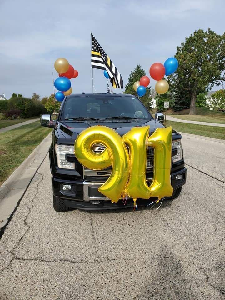 Humanize911's tweet image. We always see firetrucks and squad cars in parades. One of our local agencies decided it was time for 9-1-1 to have their own spot in it. They did an awesome job! Way to represent, Foxcomm!! #911 #Foxcomm