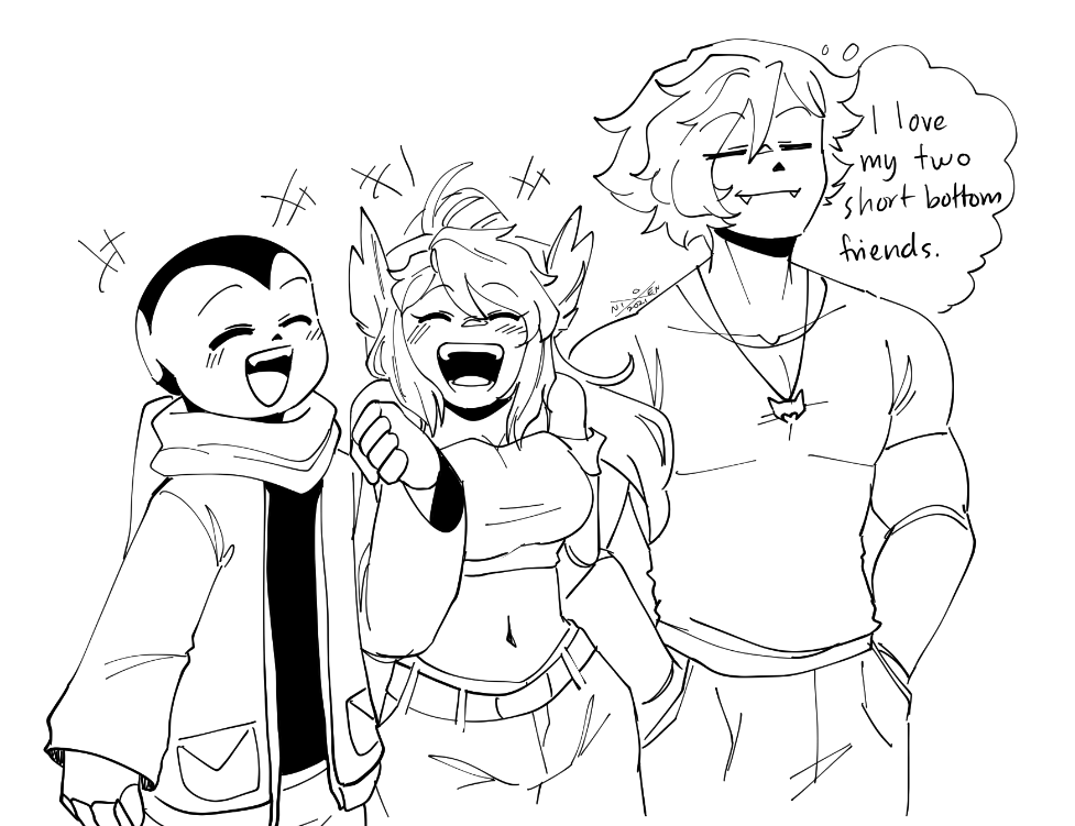 NyriaTamare's tweet photo. LAU Trio casual clothes <3 They're just going on outing.

#lauverse #cosmicsans #nyria #anrez https://t.co/ev3mrmV02U
