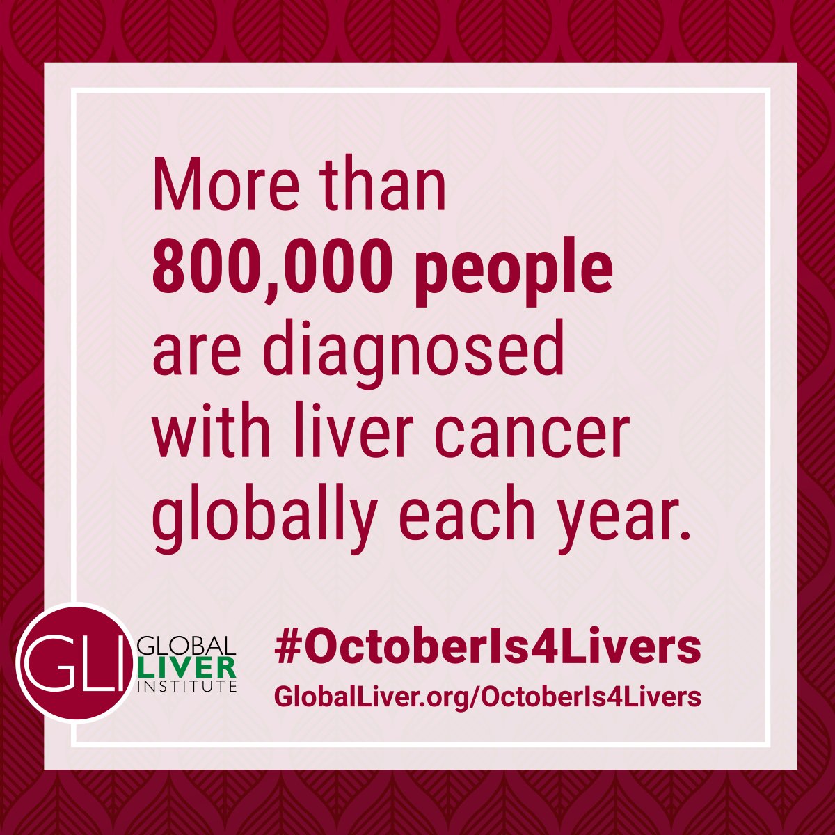 Fortunately, when diagnosed at an early stage, #cancers of the #liver can be treated effectively. #Octoberis4Livers #LiverCancerAwarenessMonth 

Learn more about #livercancers by visiting: globalliver.org/liver-cancer
