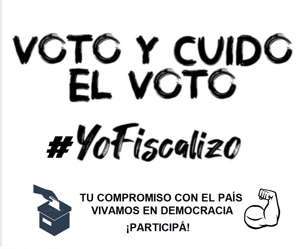 drmarcuzzi's tweet photo. Sumate como voluntario fiscalizando mesas en tu municipio. Ser fiscal es "observar y hacer cumplir la Ley electoral". Ayudá controlando los padrones de votantes, la apertura de la urna y la verificación de los votos que van al Acta de Escrutinio. Es solo un día. #YoFiscalizo https://t.co/R8jnUz5gK4