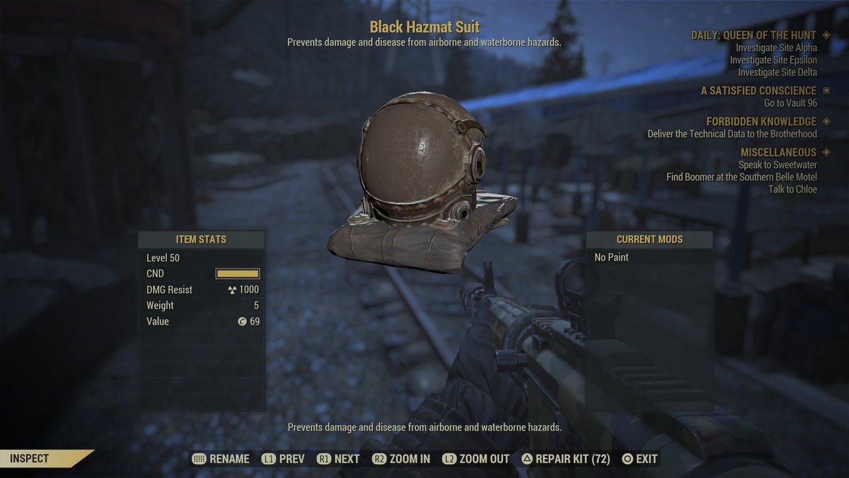 SpacedPilot3000's tweet image. Another thing I didn’t know existed. I should take time away more often. #Fallout76 #Choreboard #BringBackWeeklyAtomChallenges