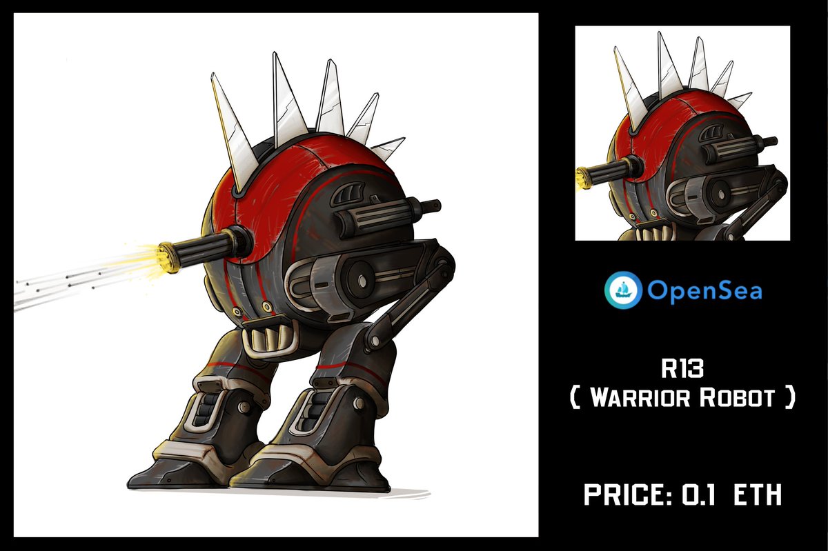 RamDesignn's tweet photo. β R13 ( warrior Robot )
Concept Design by Ram
β Available on @opensea
OpenSea link:
https://t.co/p04NYY2ile
.
.
.
#opensea #NFT #NFTCommunity
#nftcollector #NFTdrop #nftart #fineart #conceptdesign #NFTFriends #ramdesign #robot https://t.co/cAApadzFSc