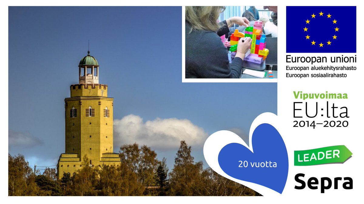 Euroopan Sosiaalirahasto ESR mahdollistaa asukaslähtöisen toiminnan isojen kaupunkien keskustoissa. Vuonna 2015, ensimmäisenä Suomessa, Leader Sepra perusti Kotkan kaupunkijaoston ja käynnisti kehittämistoimet asukkaiden kanssa.

Kuva näkötornista: Kotkan kaupunki, J.Hesselgren