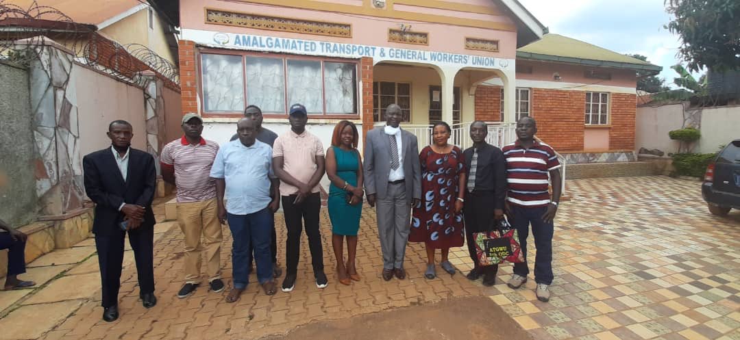 AtgwuUg's tweet photo. Shop of stewards @BolloreLog pose for a group photo at #ATGWU office in Kajjansi with General Secretary @AtgwuUg Mr @AbimaStephen Before elections of the chief Shop. https://t.co/QcGIN94XYw