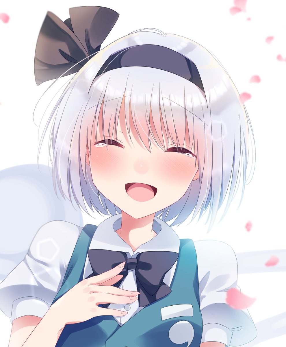 魂魄妖夢 ,半霊 「前回の時の絵ですが今年も妖夢ちゃん1位おめでとう🎉🎊💕💕💕💕🌸🌸」|音羽@春例お08abのイラスト