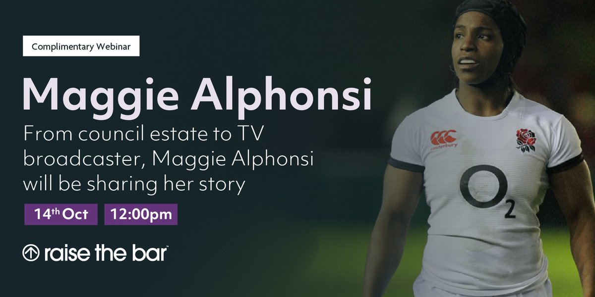 raisethebar_'s tweet photo. Black History Month is here and at RTB we will be marking the event by hosting a complimentary webinar with Maggie Alphonsi on Thursday 14th October @ 12pm

Maggie shares her journey and focuses on the importance of creating a winning mindset.

https://t.co/Jnin5LLDS2 https://t.co/pbbQQFmym8