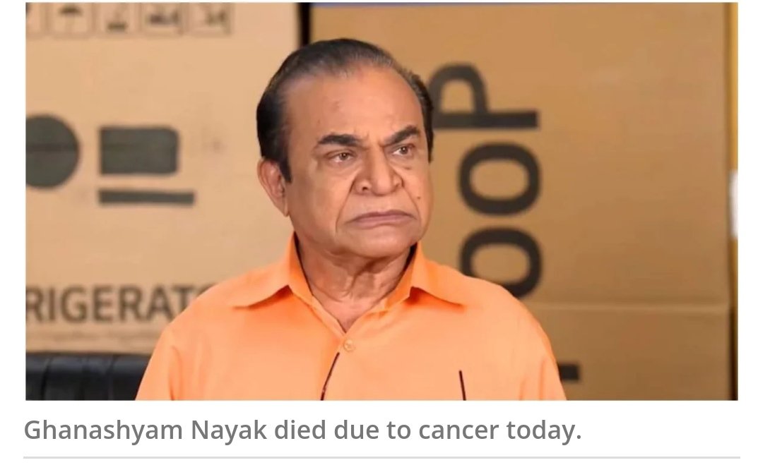 KrishanDhuran's tweet photo. Sad and shocked... 
#RIPNattuKaKa😔
#TaarkaMehtaKaOoltahChasma https://t.co/iA2AoKuMu6