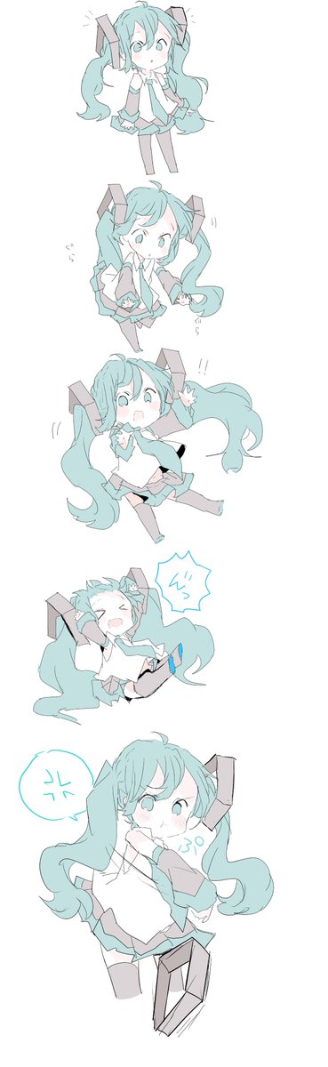 初音ミク「初音ミクの髪飾りがおおきくなるだけ 」|sakiのイラスト