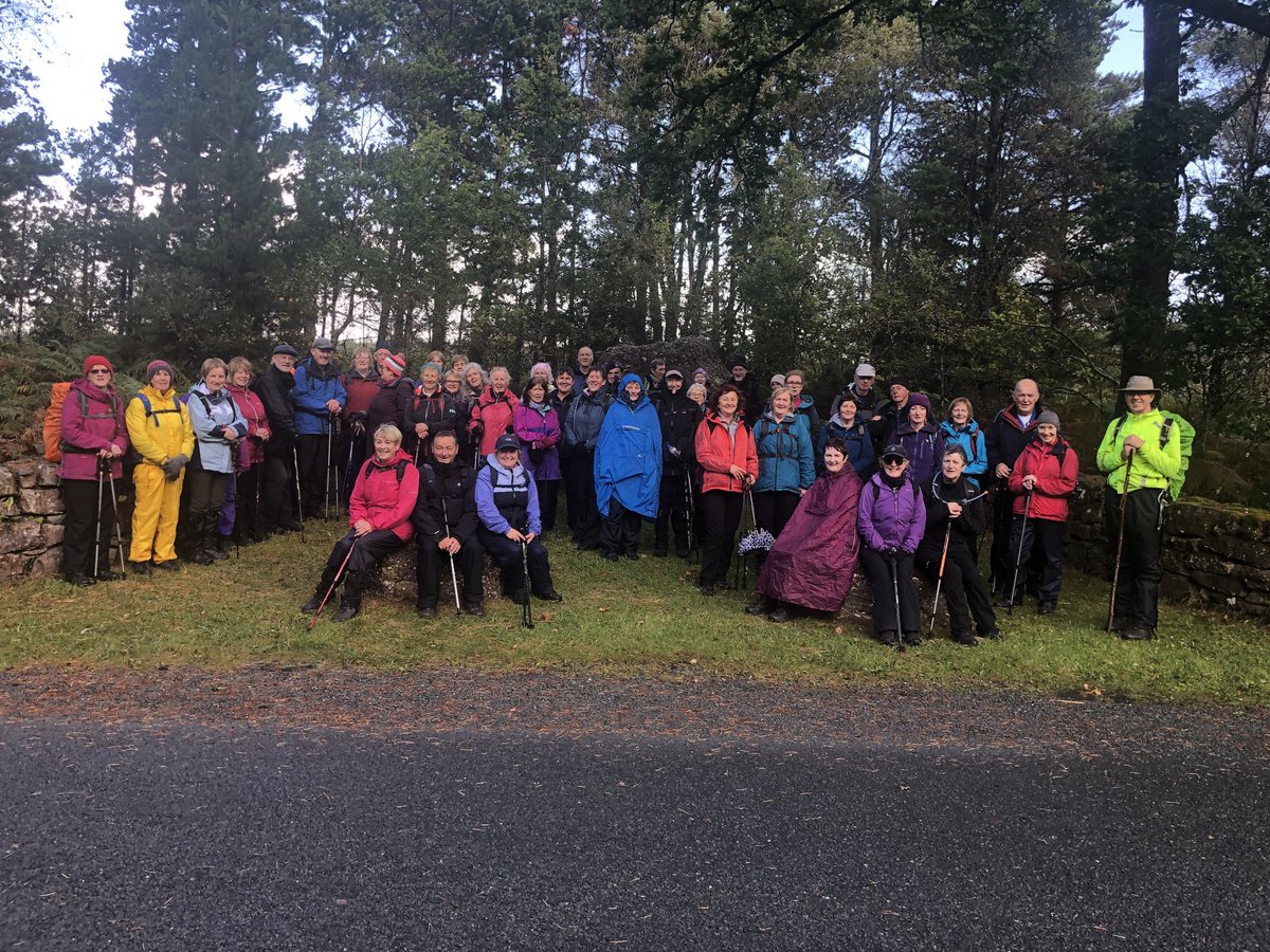 Johngodwyer1's tweet photo. Had a lovely time today leading this nice group along the woodland paths of #Aherlow. The occasion was the 30th anniversary of Mid-Tipp Hillwalkers. Despite some showers it was a good day followed by a feast at the end https://t.co/zF9Afh3zdA