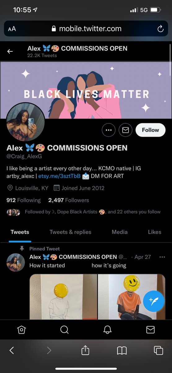 Spent my morning in tears because someone hacked my Twitter and that’s the main way I make income from my art, if you could please follow my new act or share this post it would mean a lot.