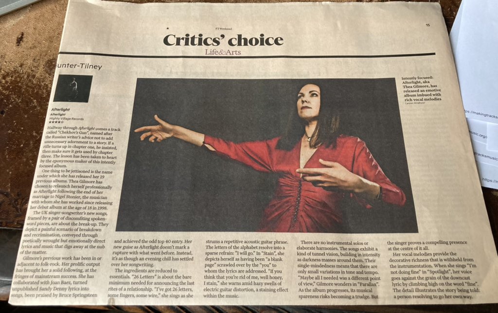 theagilmore's tweet photo. Tour continues apace.. it has been incredible so far. Tonight Shrewsbury Theatre Severn (still some tickets here: https://t.co/qxkxLW8F38 ) And woke to news of this lovely 4 ⭐️ review in the @FT 😊 https://t.co/nRwy96vV3p