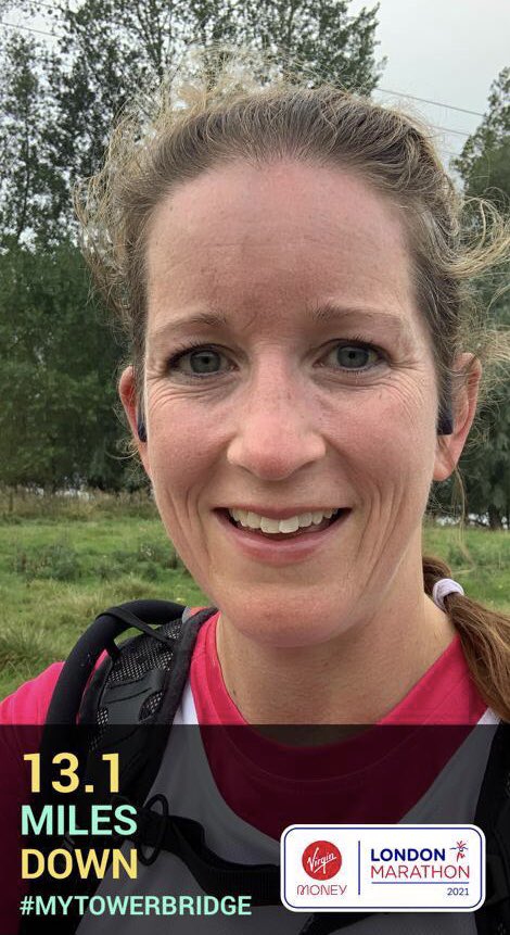 WillJMeddings's tweet photo. While I’ve been out in Mali my amazing wife has been on a marathon of marathon events, ending with today’s virtual #LondonMarathon.
Here she is at halfway at #MyTowerBridge. But it all starts last Christmas… a🧵 https://t.co/aKaFkTbv81