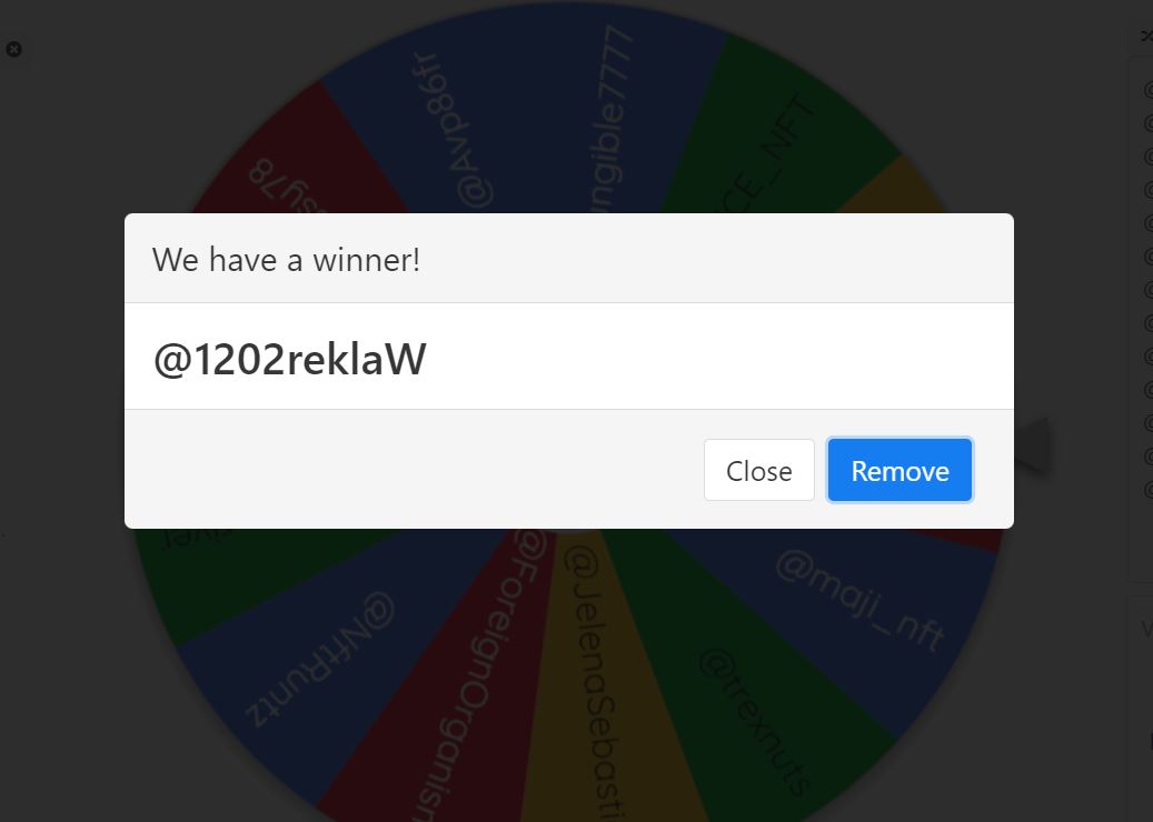 robotz_nftz's tweet photo. Winner!! Winner!! Chicken dinnner!

Congratulations to @1202reklaW !!

You have won @quilt_blocks #073!! 
We will DM you for your address. Be well. ❤️

Thank you to everyone who participated in this #NFTGiveaway https://t.co/yhArm02NJO