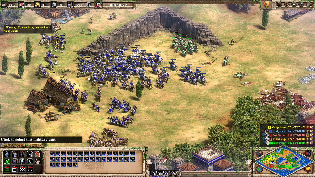 wiselynkw's tweet image. 一方有难， 3方过来帮拖Thumbs upFlexed biceps

#HardAi 
#AgeofEmpires2
#AoE2
#GamingMamakStall
#uncletehbiNG