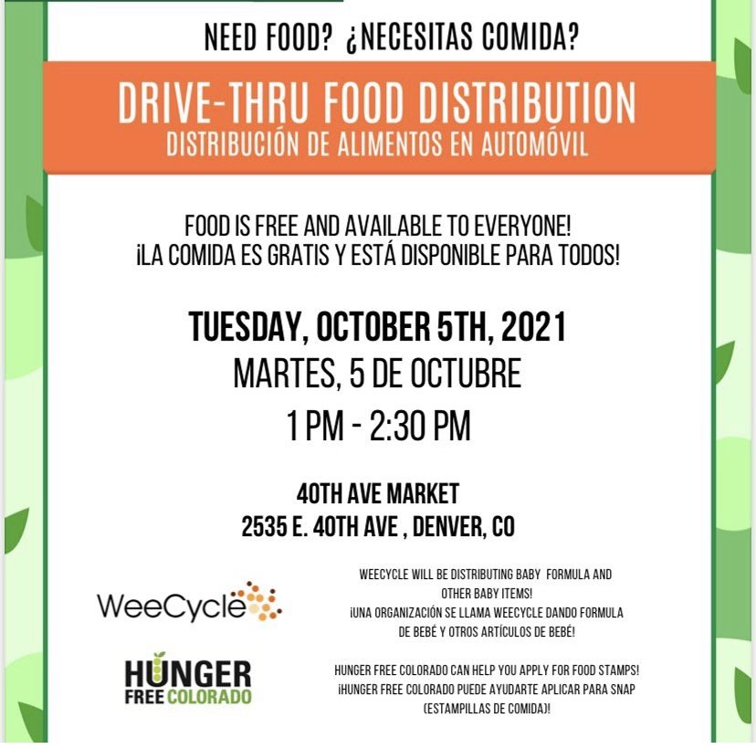 KS1075's tweet image. This Tuesday, October 5! 

From 1-2:30pm @WeDontWaste &amp;amp; @Weecycle.co will be giving out FREE food boxes, baby diapers &amp;amp; baby formula! 

Get there early! 

Location: 40th Ave. Market. 2535 E 40th Ave, Denver! 🧡 

#KS1075 
#WeDontWaste
#Weecycle 
#KSCares