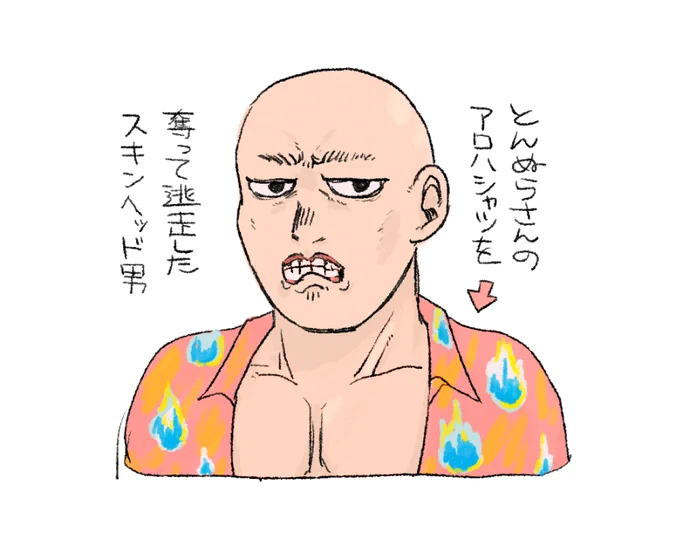 これはとんぬらさんのアロハを奪って着て逃げた人(夢) 