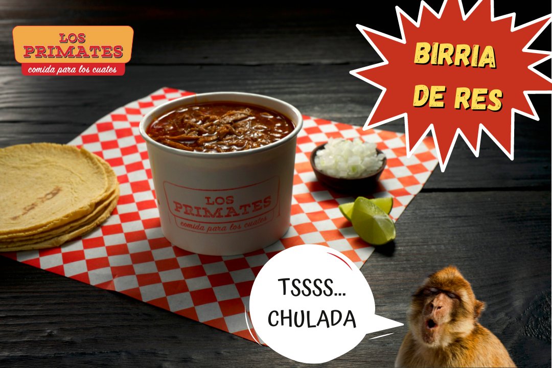 losprimatescdmx's tweet photo. 🌞🐵🤤 ¡YA ES DOMINGO DE BIRRIA! 😋🌶❤️‍🔥 ¡BUENOS DÍAS! #BirriaCDMX #PideLocal #QuedateEnCasa #Birriaparallevar #Birriaadomicilio https://t.co/UL4BRzfI3h https://t.co/3nYrFzrSvO