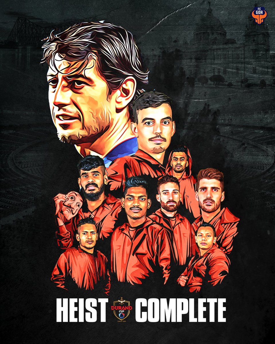 FCGoaOfficial's tweet photo. The Heist is accomplished! ๐ค
#RiseAgain #MDSvsFCG #DurandCup2021 https://t.co/TGiLoUX3xe