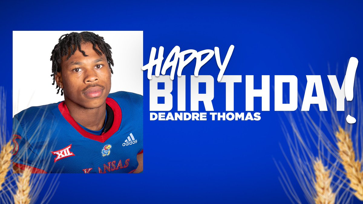 CoachLeipold's tweet photo. Wishing Jayhawk Family member DeAndre Thomas a very Happy Birthday! Make it a special day! 

#KUfball https://t.co/b5TE7qJGBu
