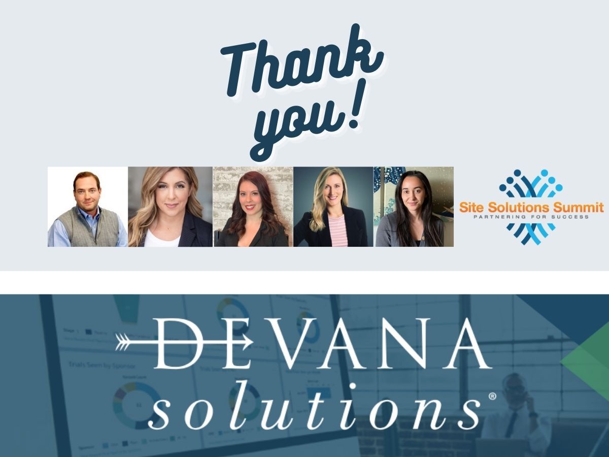 DevanaSolutions's tweet photo. We can’t believe that the #SiteSolutionsSummit has ended! We are grateful for the conversations we’ve had, and we are already looking forward to #SCRS22! Thank you, @mySCRS, for an amazing time and for bringing the clinical trial industry back together! #SCRS21 https://t.co/fwDFkEQQTs