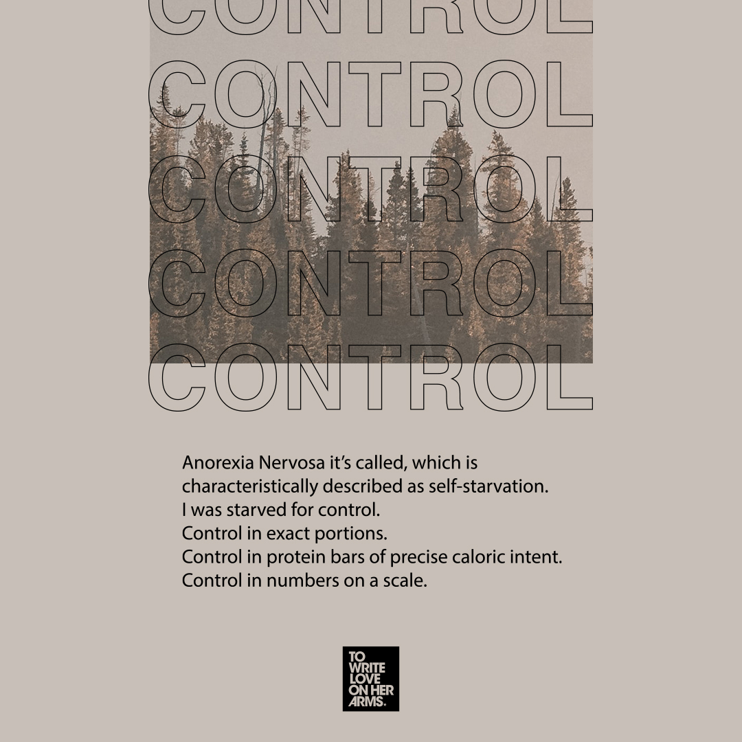 “Anorexia Nervosa it’s called, which is characteristically described as self-starvation. But hey, I had control. I was starved for control. Control in exact portions. Control in protein bars of precise caloric intent. Control in numbers on a scale…” wrt.lv/3CSkKR8