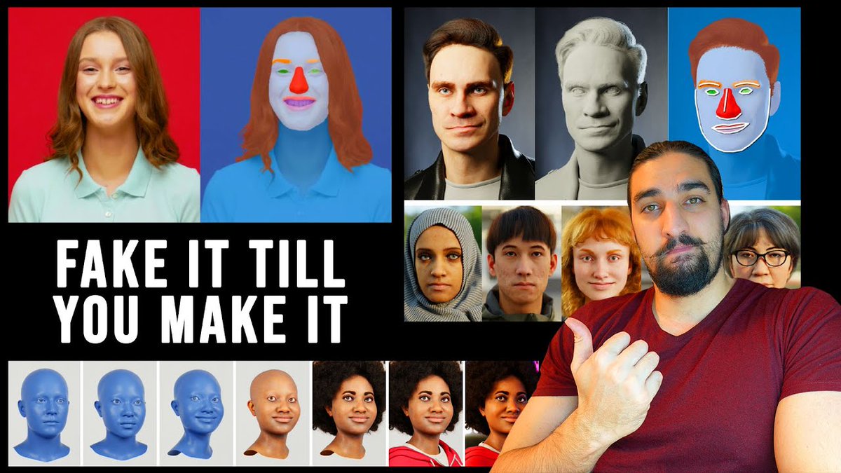 [new paper video 🔥] <a href="/Microsoft/">Microsoft</a>'s "Fake It Till You Make It: Face analysis in the wild using synthetic data alone" paper explained!

YT: youtu.be/k0Q-U9U0EQs

<a href="/errollw/">Erroll Wood</a> <a href="/Friggog/">Charlie Hewitt</a> <a href="/sebadzia/">Sebastian Dziadzio</a> <a href="/matajoh/">Matthew Johnson</a> <a href="/TomCashman/">Tom Cashman</a> @JamieDJS Tadas Virginia ❤