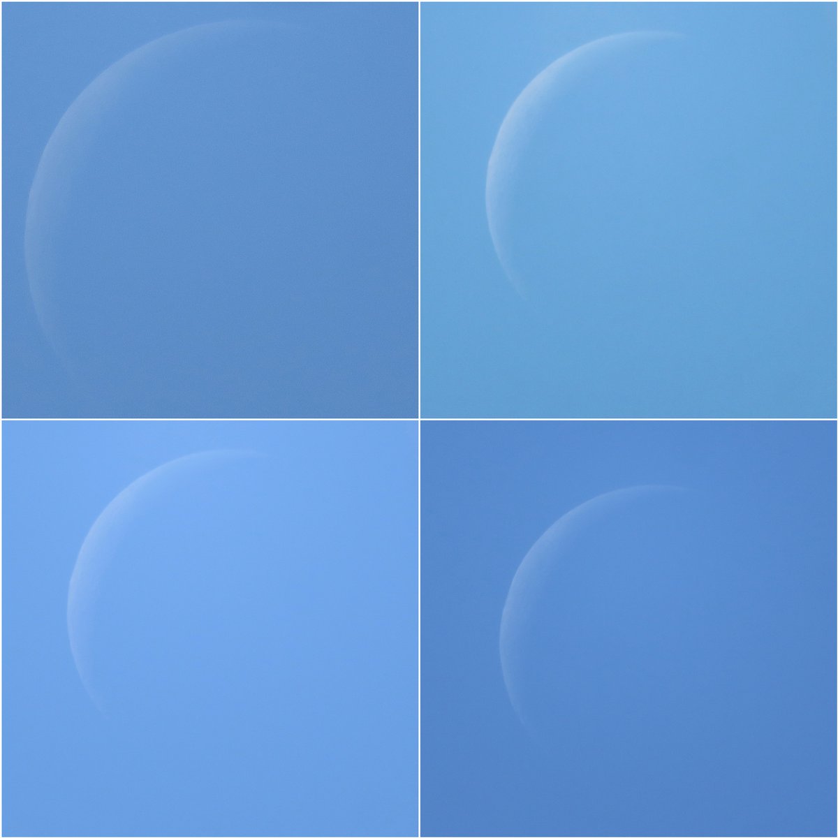 trhonymohamed's tweet photo. Waning crescent Moon in blue sky.
Libya. Sunday 3rd of October -2021 at 12:32 PM.
#Moon
#Luna
#nasaRocket
#GoOutsideAndLookUp
#ObservetheMoon
#MoonHour
@LensAreLive
@ThePhotoHour
@NASAMoon
@maryhardesty_ https://t.co/vYiQUT6A6Y