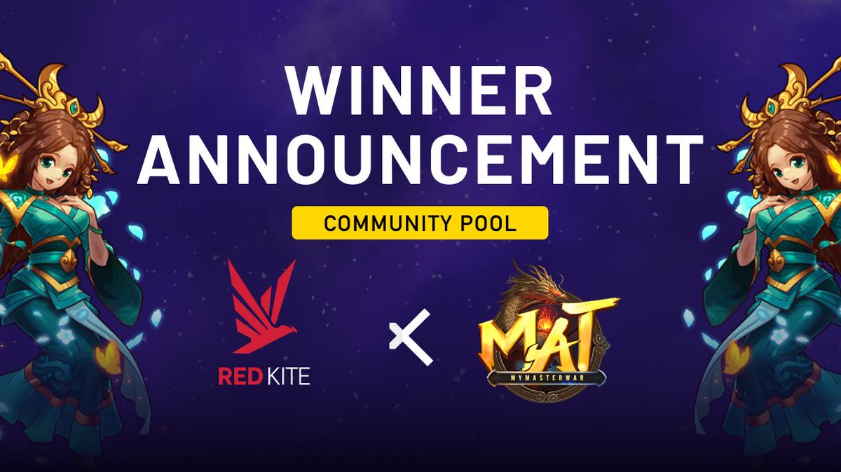 redkitepad's tweet photo. 😆The winner list of @mymasterwar $MAT Community pool is also available!

❇️Visit the winner tabs in pool &amp; connect your wallet to see your allocation.

♨️Community pool: https://t.co/2m3leBs2kZ

#RedKite #PolkaFoundry $PKF https://t.co/Cgp7hTnxTS
