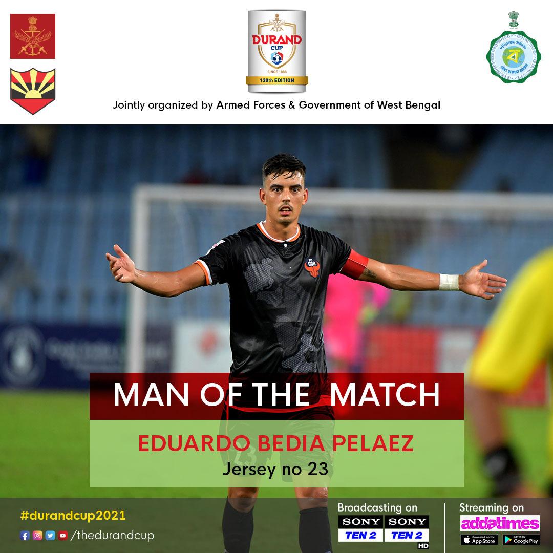thedurandcup's tweet photo. Setting up the crucial goal to complete their successful heist, the Man of the Match for Durand Cup'21 Finals is Edu Bedia of FC Goa‼️
@FCGoaOfficial
#DurandCup2021 #130thedition #Legacy #aiff #cherrytree #MDSP #BlackPanther #FCG #ForcaGoa #RiseAgain #Uzzo #MDSPFCG https://t.co/QMYzgio70X