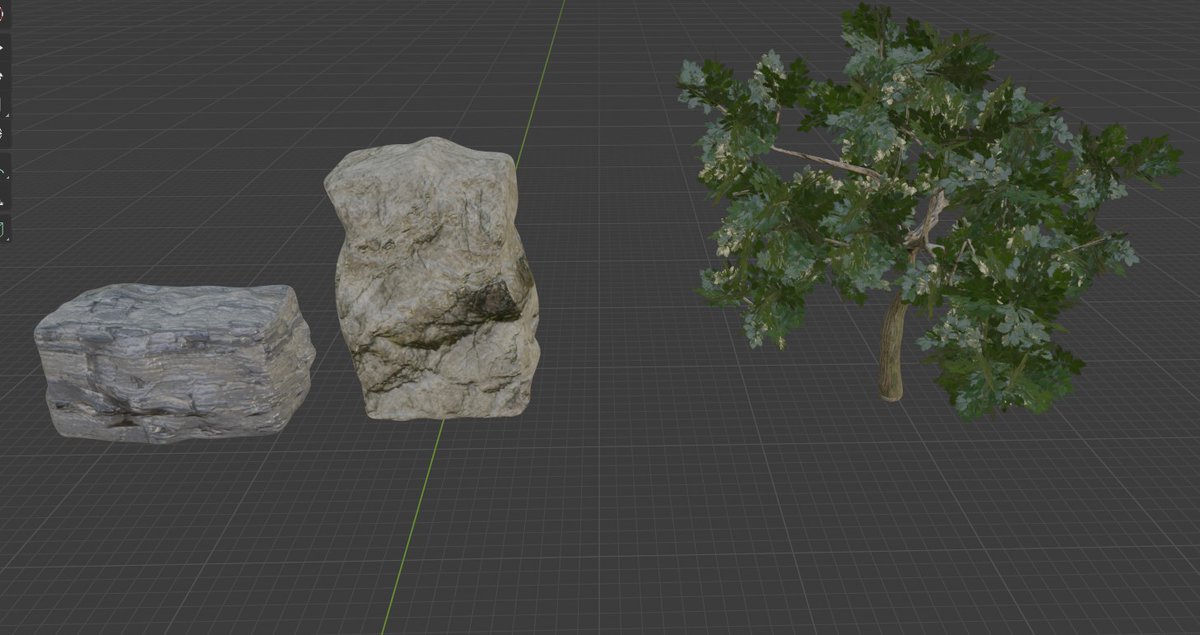 SweetMouse85's tweet photo. Modeling some rocks and trees in blender. 🌳
#blender3d #blenderart #unity3d #gamedevelopment #WPUGamer #modeling #sculpting https://t.co/qx5SQPuN6u