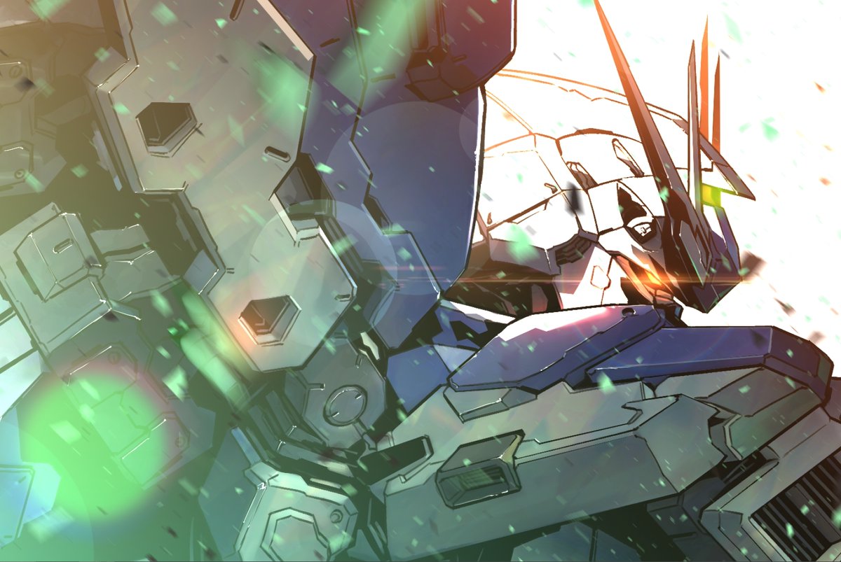 mecha robot no humans solo v-fin glowing mobile suit  illustration images