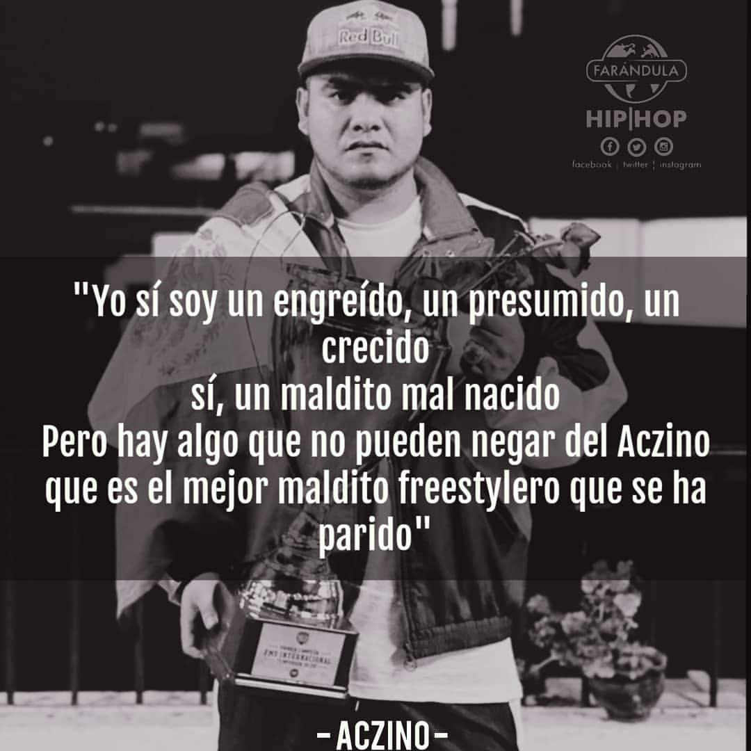 ➡️ MAURICIO HERNÁNDEZ GONZÁLEZ A.K.A: @aczino ⬅️

👇🏻¿Estás de acuerdo con Aczino? 👇🏻
.
.
.
#aczino #frases #hiphop #rap #trap #hiphopmusic #rapfrases #rapmusic #trapmusic #freestyle #fresstylerap #redbullbatalladelosgallos #fmsinternacional #godlevel